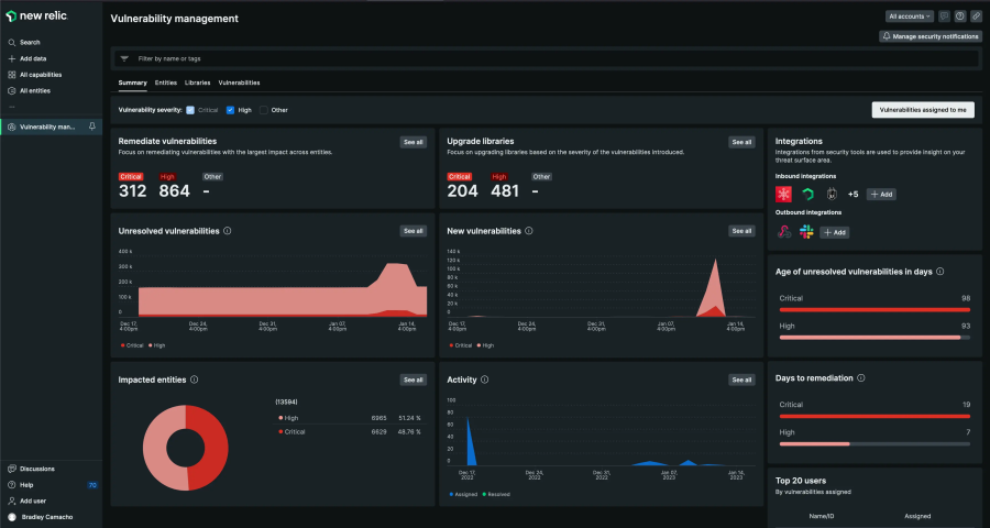 Security RX in New Relic