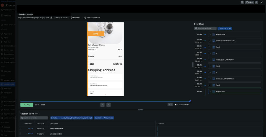 watch session replays