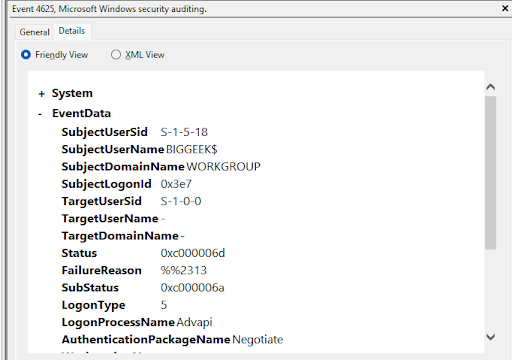 windows log