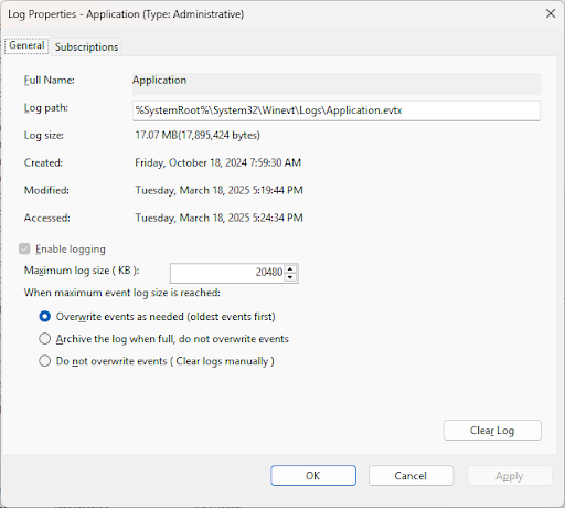 windows logs